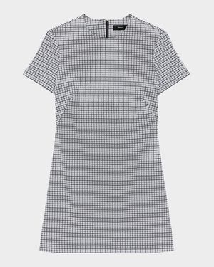 Short-Sleeve A-Line Mini Dress