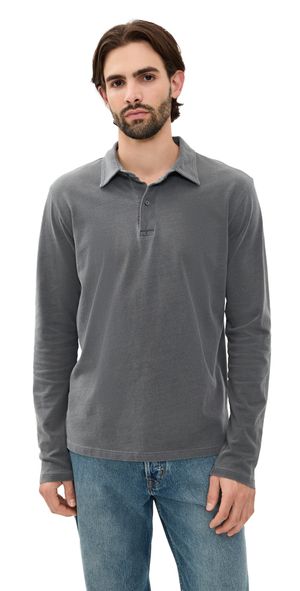 Save Khaki Long Sleeve Polo Black S