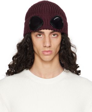 C.P. Company Purple Goggle Beanie