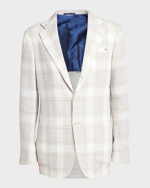Men's Large Plaid Sport Coat