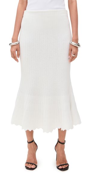 AKNVAS Mie Cotton Knit Skirt White S