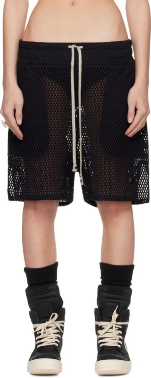 Rick Owens Black Champion Edition Mesh Shorts