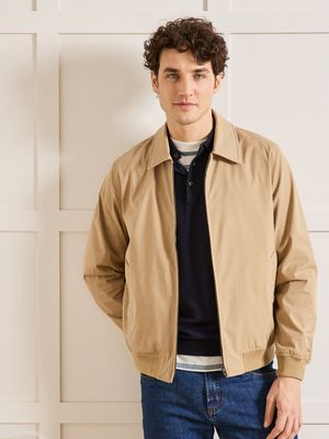 Cyrillus - Blouson uni zippé - Taille XL - Beige