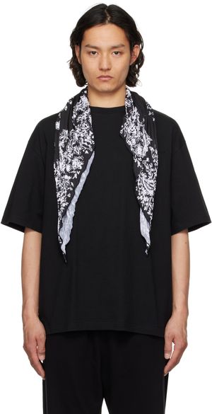 We11done Black Wrinkled Muffler T-shirt