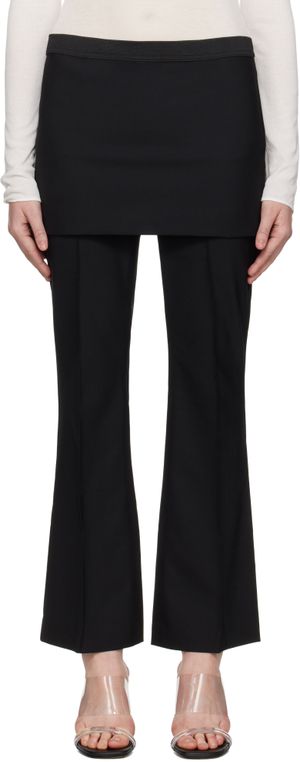 The Garment Black Noah Crop Skirt Trousers