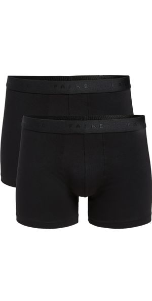 Falke Cotton Boxer Briefs 2 Pack Black M
