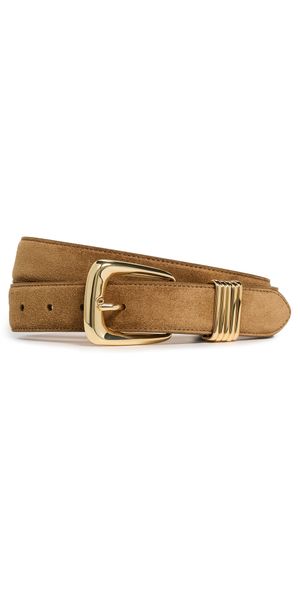 Veronica Beard Suede Harness Belt Acorn XL