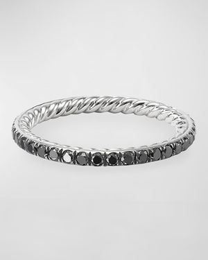 DY Eden Band Ring with Gemstones in Platinum, 1.85mm