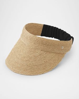 Medea Classic Straw & Ribbon Visor