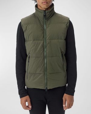 Men's Quilted Funnel-Neck Vest