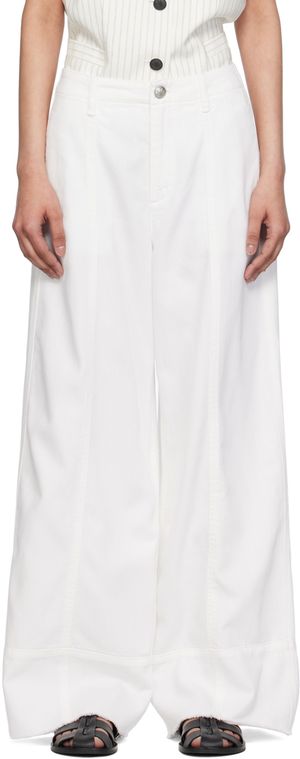 rag & bone Jean Arianna blanc en denim ultraléger