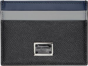 Dolce&Gabbana Black & Blue Dauphine Card Holder