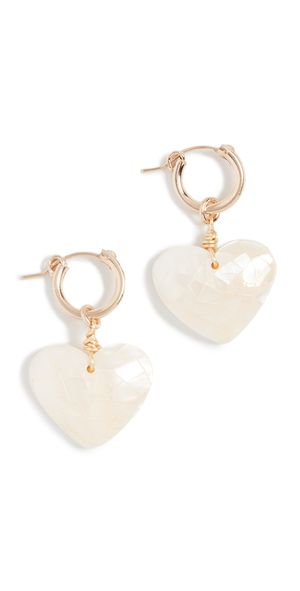Brinker + Eliza Little Love Earrings Gold/Pearl One Size