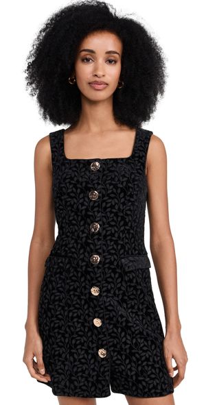 SALONI Mika Velvet Dress Noir Featherleaf 4