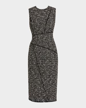 Sleeveless Boucle Wool-Cotton Dress