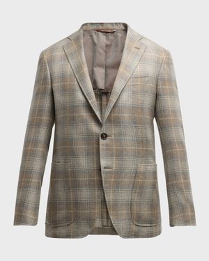 Men's Cashmere Plaid Sport Coat