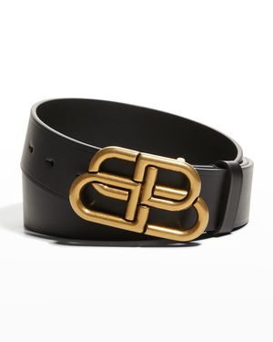 Men's BB-Buckle Leather Belt