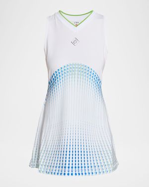 Ombre Dot-Print Tennis Mini Dress