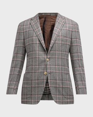 Men's Cashmere Plaid Sport Coat