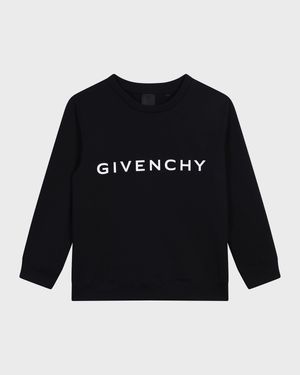 Boy's Contrast Logo-Print Sweatshirt, Size 8-14
