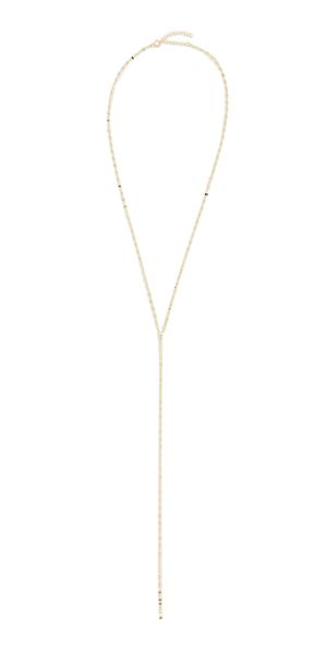 SHASHI Rebecca Lariat Necklace Gold One Size