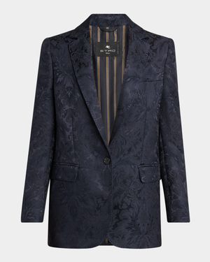 Single-Breasted Brocade Jacket
