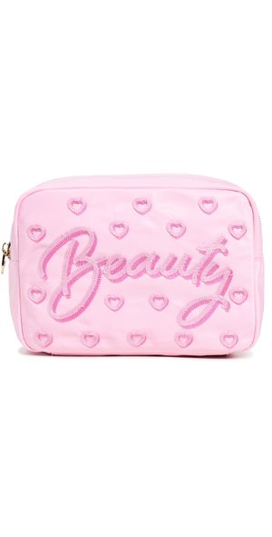 Stoney Clover Lane Beauty Embroidered Large Pouch Flamingo One Size