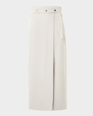 Cotton-Linen Wrap Skirt