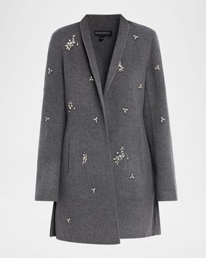 Double-Faced Cashmere Embellished Coat