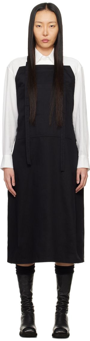 Y's Black Overall Maxi Dress