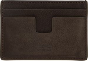 TOM FORD Brown Nubuck Classic Card Holder