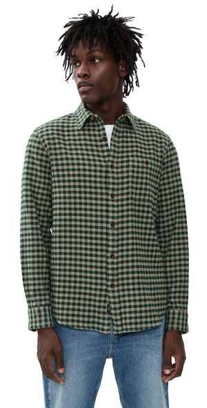 Faherty Super Brushed Flannel Pinewood Gingham L