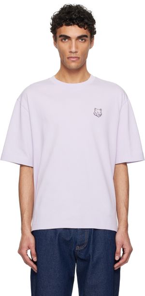 Maison Kitsuné Purple Bold Fox Head Patch Oversize T-shirt