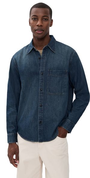 Madewell Denim Button-Up Shirt Chambers Wash L