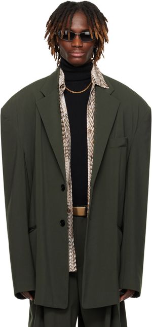 LU'U DAN Gray Misfit Blazer