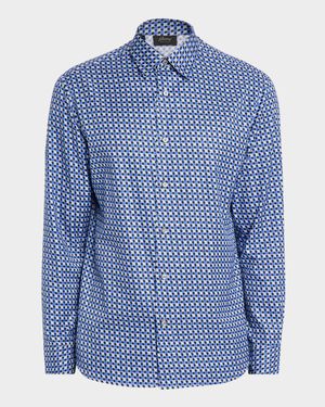 Men's Geo Print Button Down Shirt