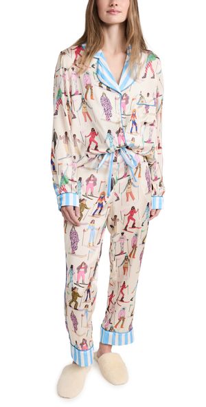 Karen Mabon Apres Ski Long Pajama Set Creme S
