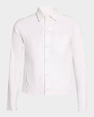 Janelle Slim Coated Denim Jacket