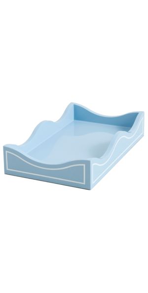 Weezie Lacquer Tray Hydrangea Blue One Size