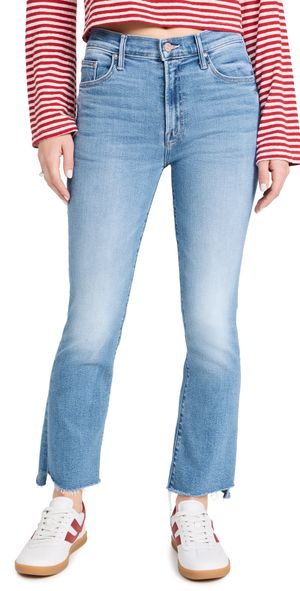 MOTHER The Insider Crop Step Fray Jeans Out of the Blue 25