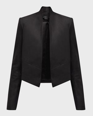 New Harvey Suede Open-Front Jacket