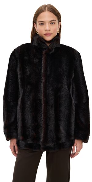 MM6 Maison Margiela Faux Fur Sports Jacket Brown 40