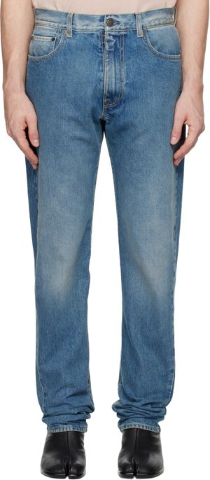 Maison Margiela Blue Turn-Up Jeans