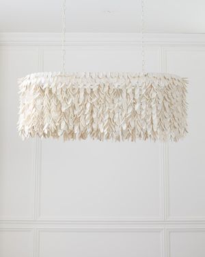 Linear Cocoa Petal 44.5" 3-Light Chandelier