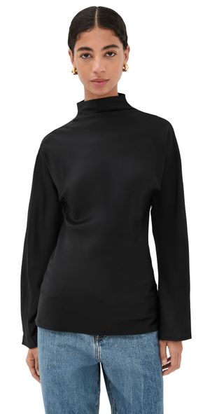 Róhe Satin Waisted Top Black 42