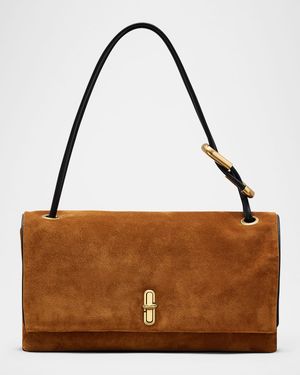 The Large Dual Suede Shoulder Bag
