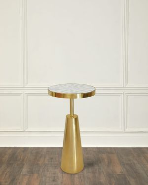 Elias Tapered Brass Side Table