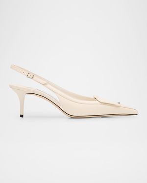 Frances Leather Slingback Pumps