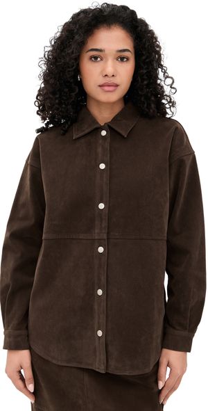 Bailey Rose Chocolate Faux Suede Jacket Chocolate XS