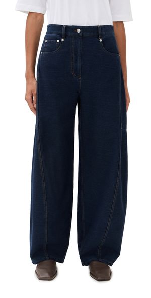 Tibi Indigo Barre Denim Knit Sid Jeans Indigo 25